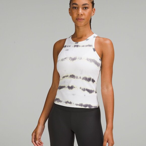 lululemon athletica Tops - NWT Lululemon Align Waist Length Racerback Tank Transverse Yellow Multi Size 20